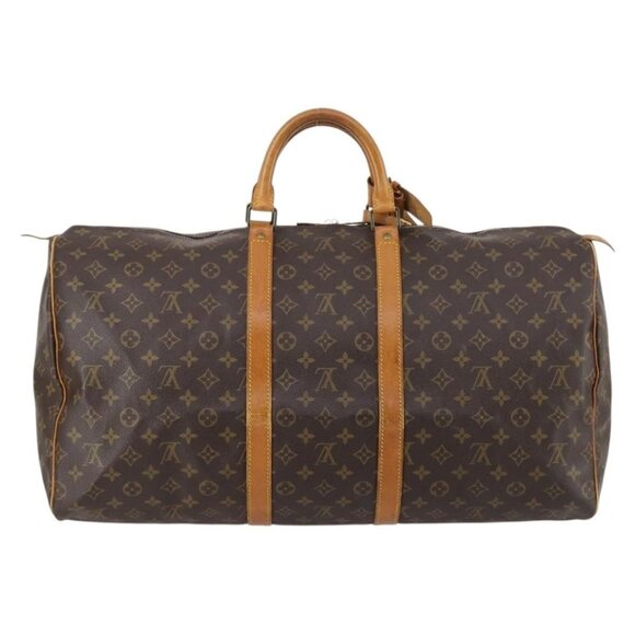 LOUIS VUITTON Monogram Keepall 55 Boston Bag M41424 LV Auth 145141 - Picture 3 of 16